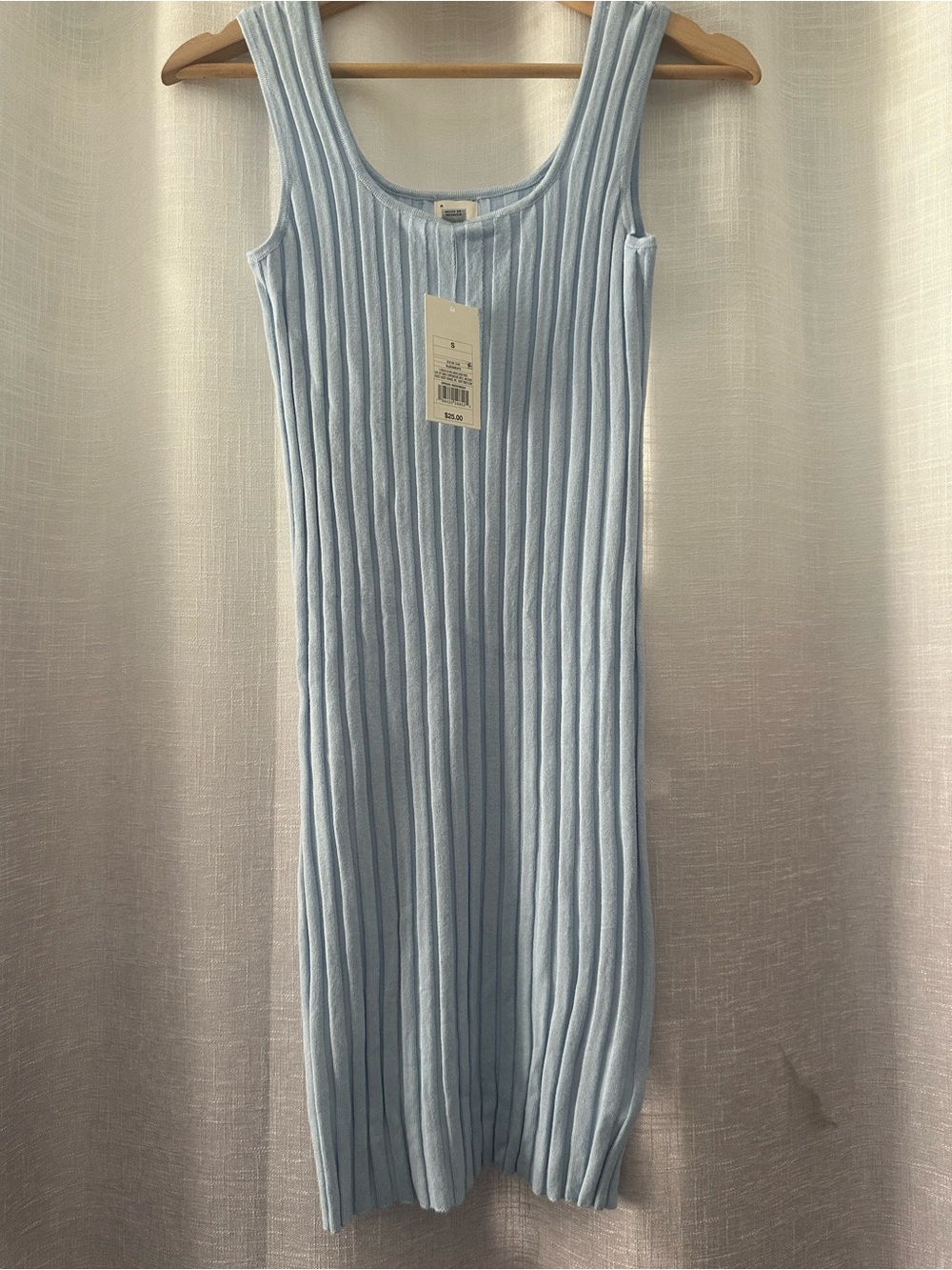 Target Light Blue Ribbed Tank Midi Dress